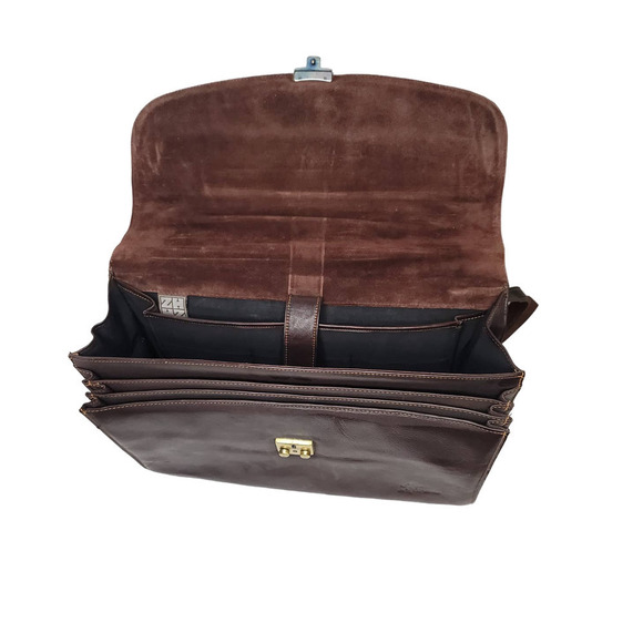 Trelke 100% Genuine Leather Briefcase with a shoulder strap - Picture 7 of 9